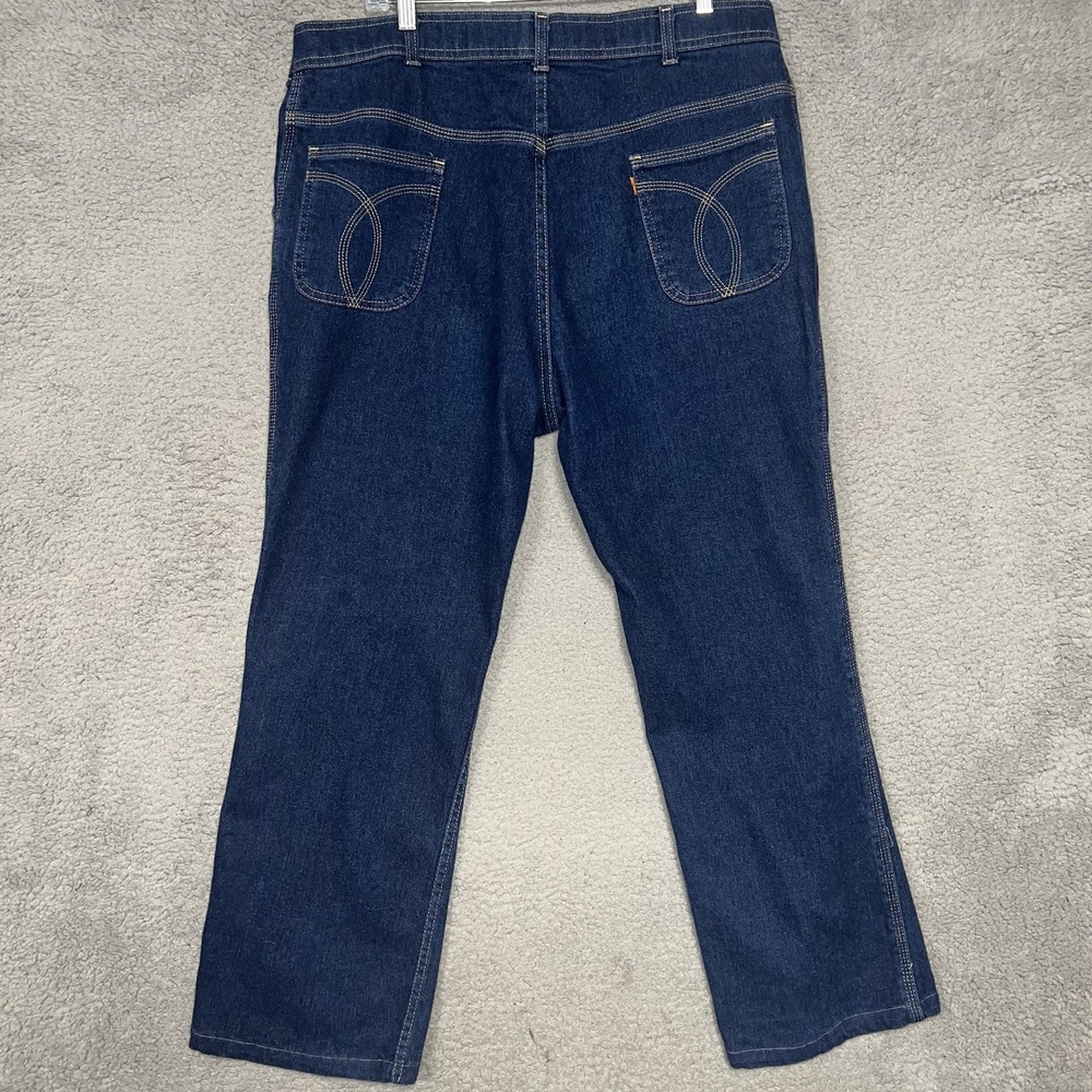 Levi's Jeans Men's Sz 38 (36x27.5) Blue Straight With A Skosh Comfort Orange Tab